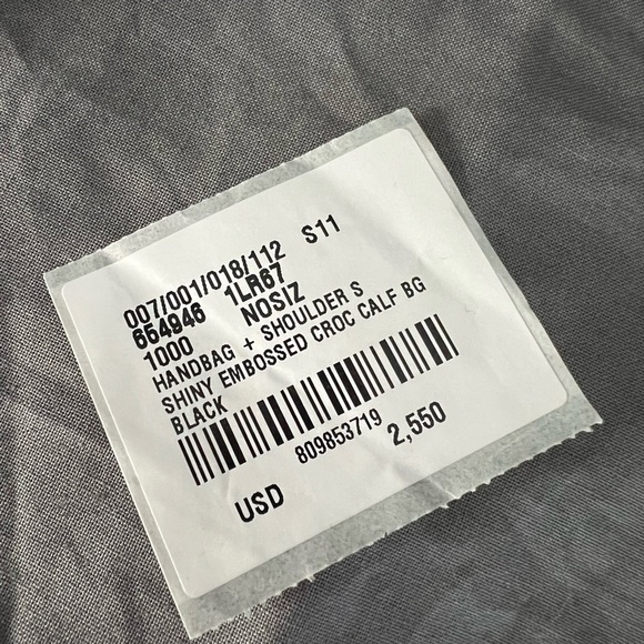 Balenciaga hourglass croc embossed black leather - Picture 3 of 4